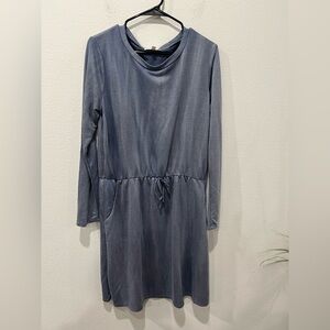 Elegant Blue Sweater Long Sleeve Dress Size L by Perfect Peach